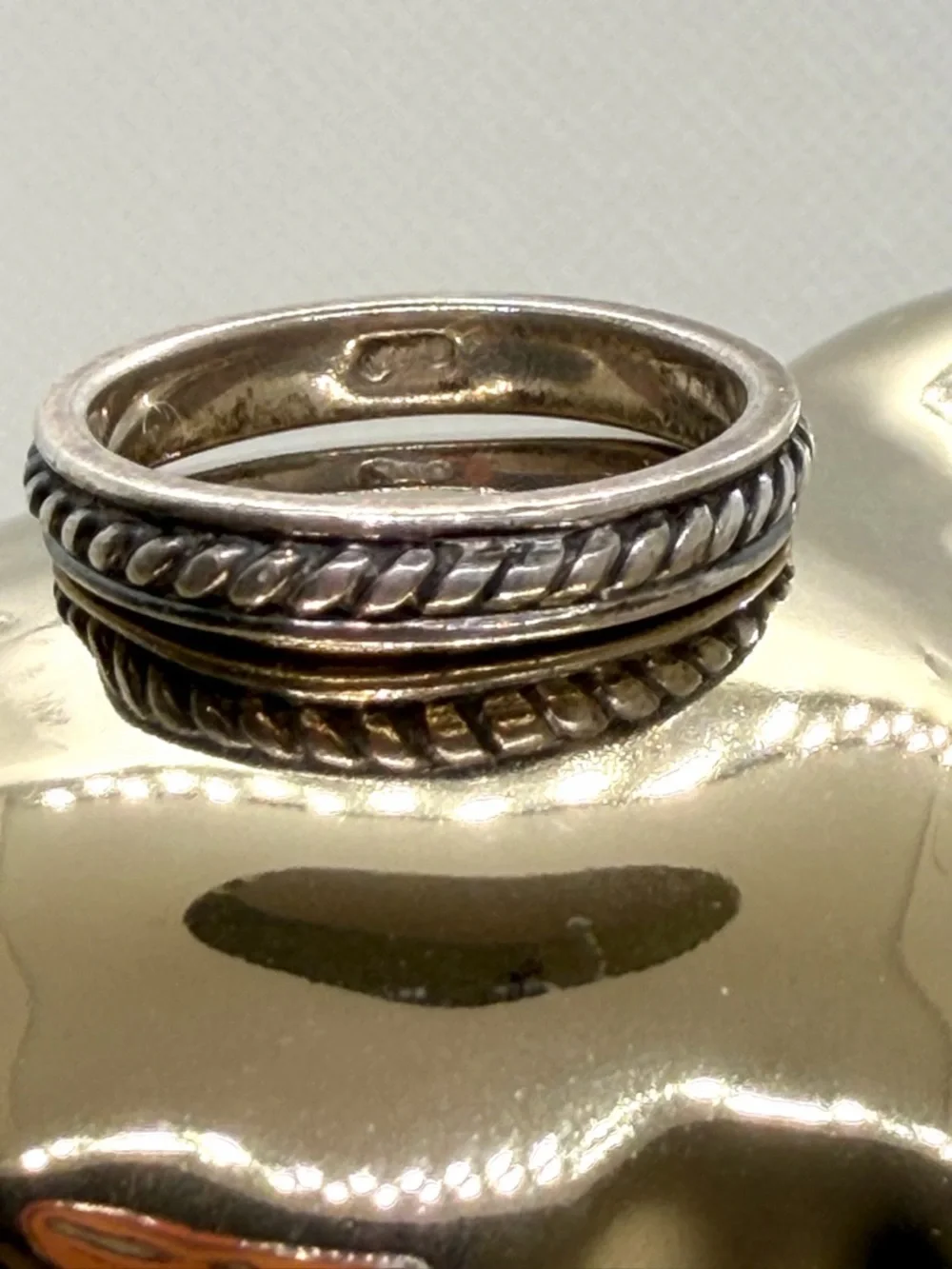 Handmade .925 Sterling Silver Rope Band/Stackable Ring - Picture 2 of 6